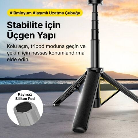 Ulanzi MT-74 Go-Quick II 52 cm Manyetik Aksiyon Kamera Tripodu Uzatma Çubuğu - T045GBB1