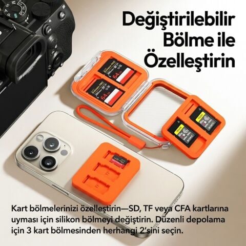 Ulanzi CC01 Mini SD TF CFexpress Hafıza Kartı Saklama Kutusu - C055