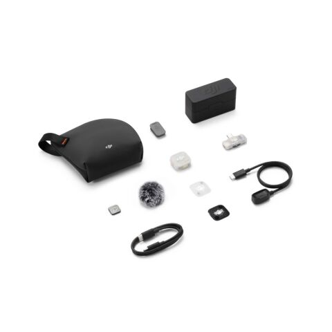 DJI Mic Mini 2S Kablosuz Yaka Mikrofon Seti (1 TX + 1 Mobile RX + Şarj Kutusu)