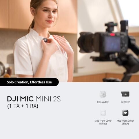 DJI Mic Mini 2S Kablosuz Yaka Mikrofon Seti (1 TX + 1 RX)