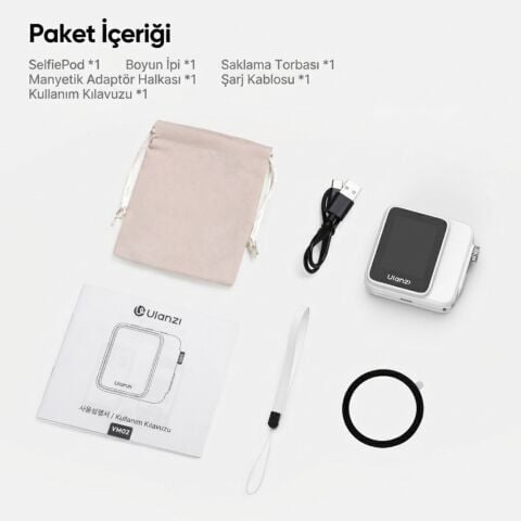 Ulanzi VM02 Kablosuz Manyetik Selfie Monitörü Kırmızı - I007