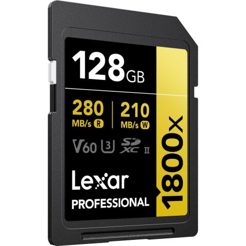 Lexar Professional 128GB 1800X 280 MB/s 4K V60 SDXC Hafıza Kartı