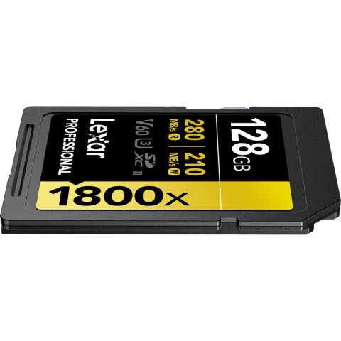 Lexar Professional 128GB 1800X 280 MB/s 4K V60 SDXC Hafıza Kartı
