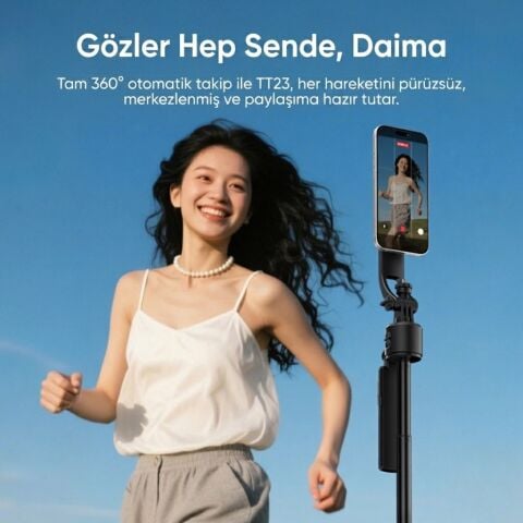 Ulanzi TT23M AI Otomatik Takip Manyetik Telefon Selfie Stick Tripod - T201