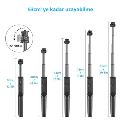 Ulanzi MT-40 Bluetooth Selfie Çubuğu Tripod