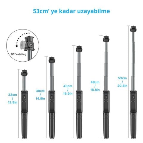Ulanzi MT-40 Bluetooth Selfie Çubuğu Tripod