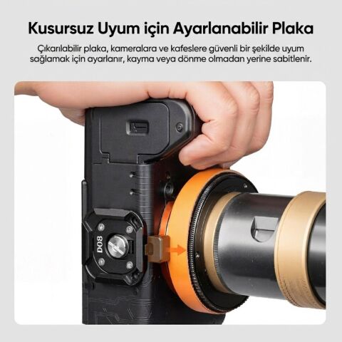 Ulanzi UKA09 Anti-Twist Quick Release Plate Uka Arca Uyumlu Kamera Montaj Plakası - C080