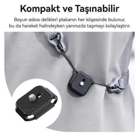 Ulanzi UKA02 Quick Release Plate 1/4'' Vidalı Kamera Montaj Plakası Uka Arca Uyumlu - C017