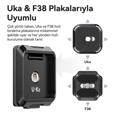Ulanzi UKA03 Quick Release Base Plate Hızlı Bağlantı Tabanı Uka F38 Arca Uyumlu 4 Yönlü - C018