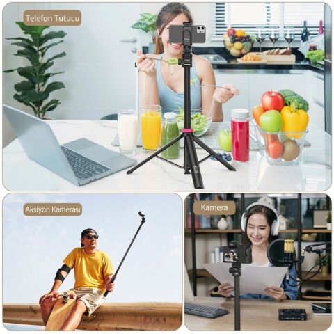 Ulanzi MT-79 2m Alüminyum Hızlı Açılır Tripod Işık Standı ve Işık Ayağı - T075GBB2