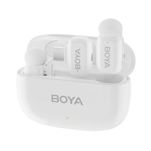BOYA Mini Wireless Yaka Mikrofonu - Beyaz