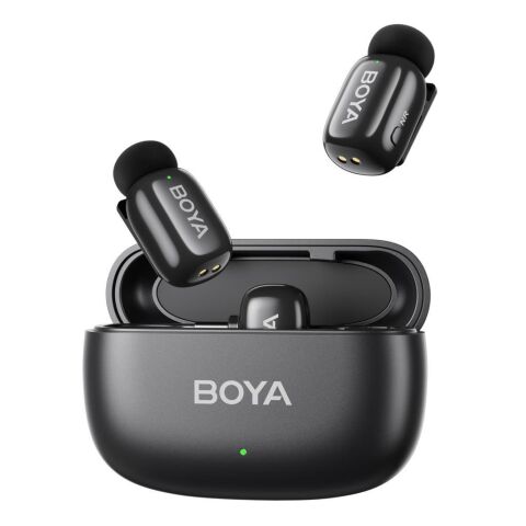 BOYA Mini Wireless Yaka Mikrofonu - Siyah