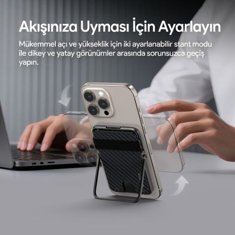 Ulanzi ML25 V2 MagLock Manyetik Kartlık Telefon Standı 4 Kart Kapasiteli - M095A