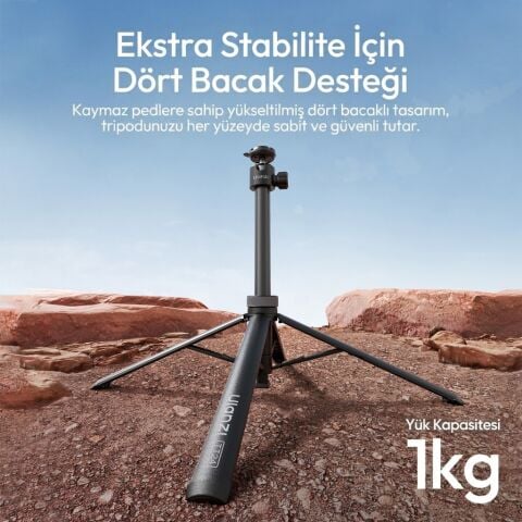 Ulanzi TT24 CKA 146cm Selfie Stick Tripod Kamera ve Telefon Uyumlu - S044A