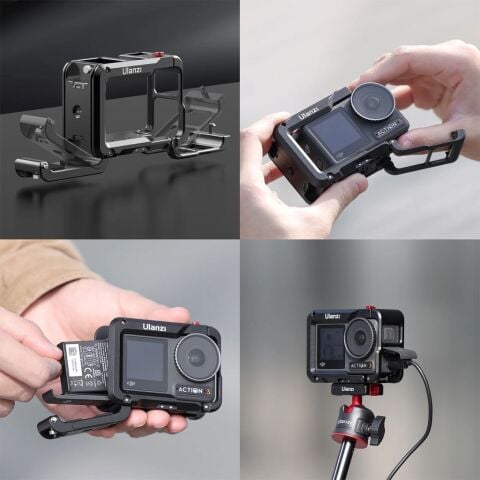 Ulanzi OA-14 Osmo Action 3 4 ve 5 Pro Uyumlu Metal Aksiyon Kamera Kafesi - 3204A