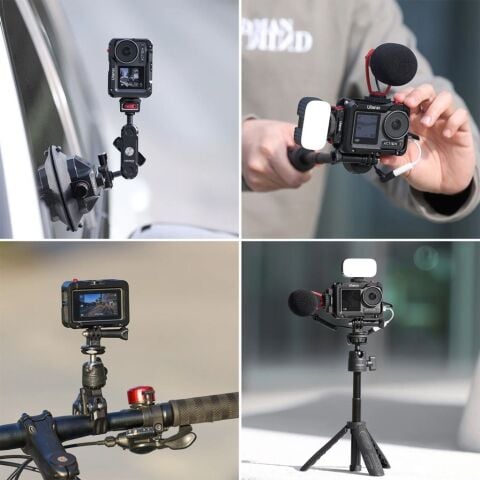 Ulanzi OA-14 Osmo Action 3 4 ve 5 Pro Uyumlu Metal Aksiyon Kamera Kafesi - 3204A