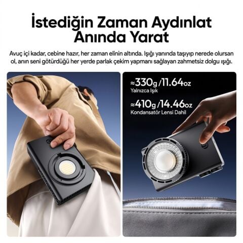 Ulanzi C01 100W COB Bi-Color LED Video Işığı Mini Bowens Condenser Lens - L252