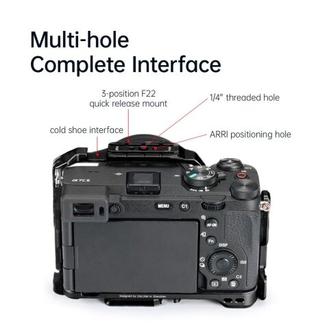 FALCAM F22 F38 F50 Quick Release Camera Cage A7C II Uyumlu Kamera Kafesi Siyah - C00B3A01B