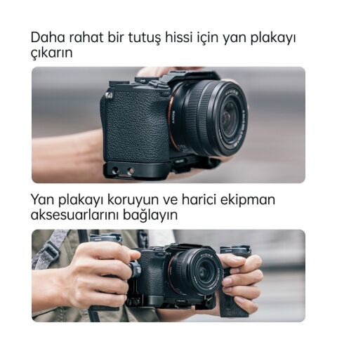 FALCAM F22 F38 F50 Quick Release Camera Cage A7C II Uyumlu Kamera Kafesi Siyah - C00B3A01B
