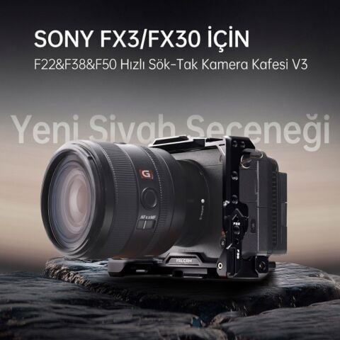 FALCAM F22 F38 F50 Quick Release V3 FX3 FX30 Uyumlu Modüler Kamera Kafesi Siyah - C00B2823B
