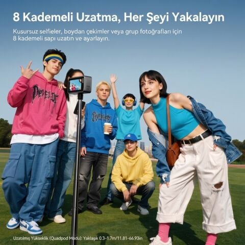 Ulanzi TT91 Otomatik Açılır 1/4 inç Bağlantılı Uzatma Çubuğu - T192