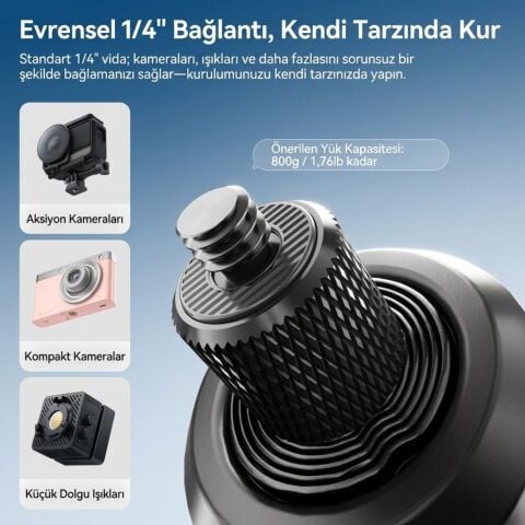 Ulanzi TT91 Otomatik Açılır 1/4 inç Bağlantılı Uzatma Çubuğu - T192