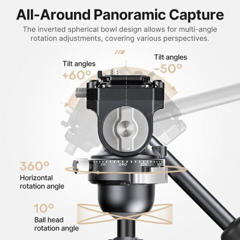 Ulanzi TT09 VideoGo Carbon Fiber Travel Video Tripod