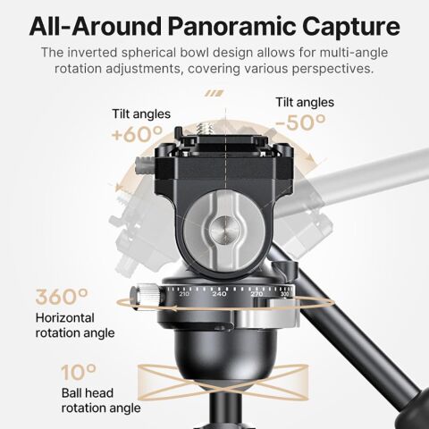 Ulanzi TT09 VideoGo Carbon Fiber Travel Video Tripod