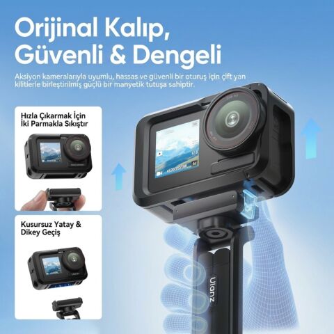 Ulanzi MA70 Osmo Action 3 4 5 Uyumlu Manyetik Aksiyon Kamera Tripodu - C115