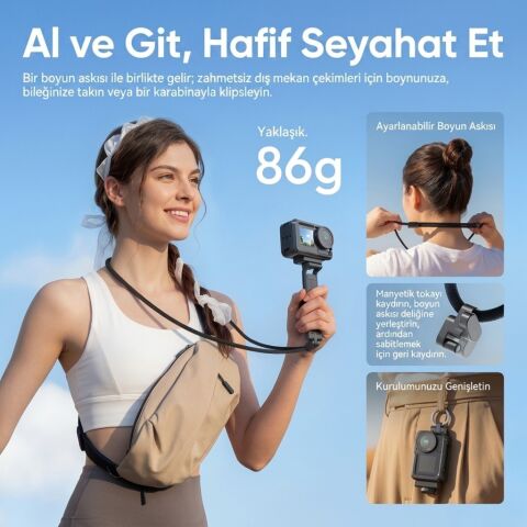 Ulanzi MA70 Osmo Action 3 4 5 Uyumlu Manyetik Aksiyon Kamera Tripodu - C115