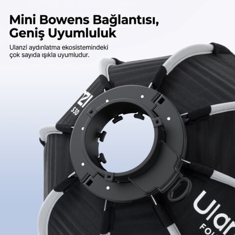 Ulanzi FOLD QS30 30cm Mini Bowens Mount Gridli Octagonal Softbox - L304