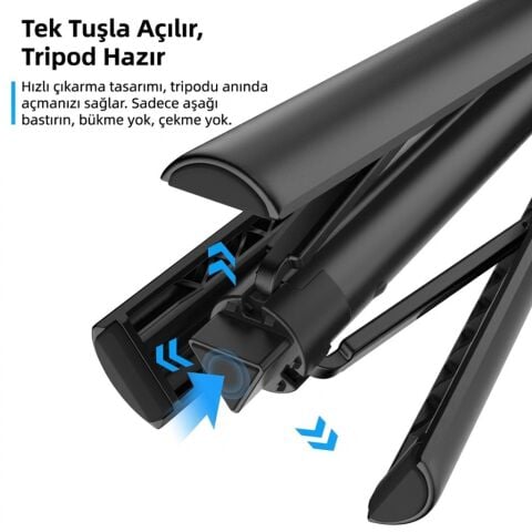 Ulanzi TT52 1.5m Aksiyon Kamera Uyumlu Hızlı Açılabilir Tripod - T090GBB3