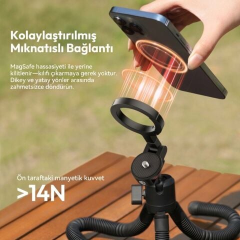 Ulanzi MT30 Telefon ve Kamera Uyumlu Manyetik Esnek Tripod - T176