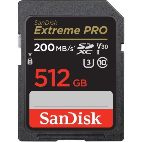 SanDisk Extreme PRO 512GB 200MB/s UHS-I SDXC Hafıza Kartı - SDSDXXD-512G-GN4IN