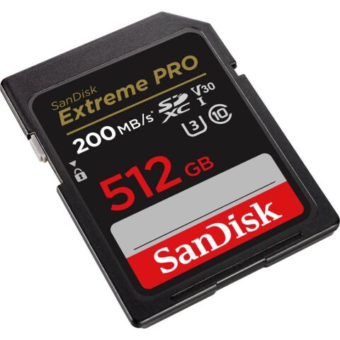 SanDisk Extreme PRO 512GB 200MB/s UHS-I SDXC Hafıza Kartı - SDSDXXD-512G-GN4IN