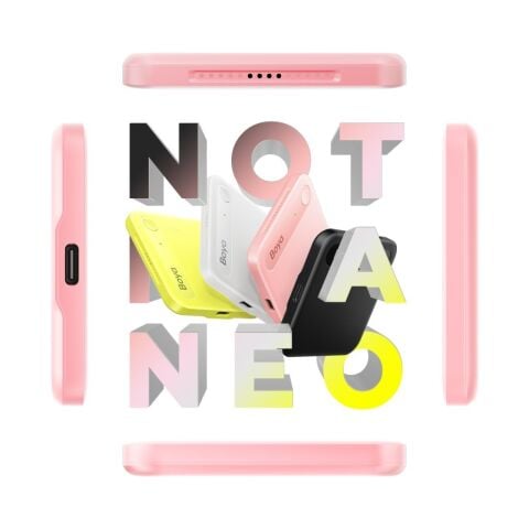 BOYA Notra Neo Yapay Zeka Destekli Ses Kayıt ve Not Alma Cihazı - Pembe