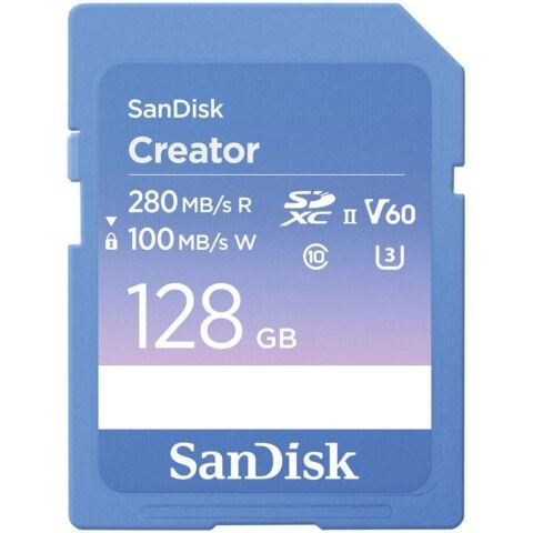 SanDisk Creator 128GB V60 280MB/s UHS-II SDXC Hafıza Kartı - SDSDXEP-128G-GNCIS