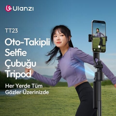 Ulanzi TT23 163cm Yapay Zeka Takipli Hızlı Açılır Selfie Telefon Tripodu V2 - T168A