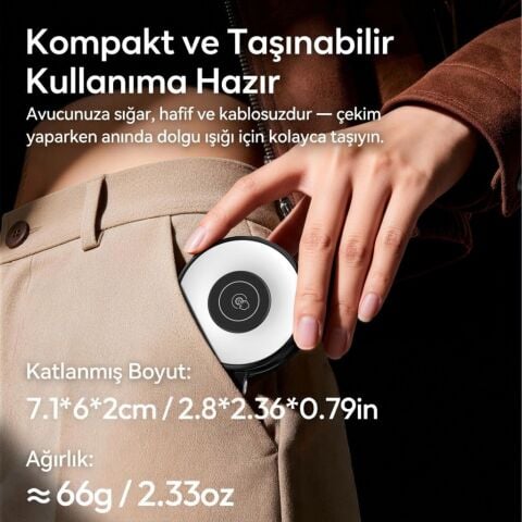 Ulanzi LM21 Manyetik LED Dolgu Işığı Mini Telefon Video Işığı Siyah - L236