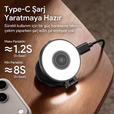 Ulanzi LM21 Manyetik LED Dolgu Işığı Mini Telefon Video Işığı Beyaz - L237