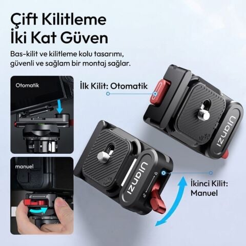 Ulanzi UKA12 UKA Pro Arca Uyumlu Quick Release Kamera Montaj Kiti - C106