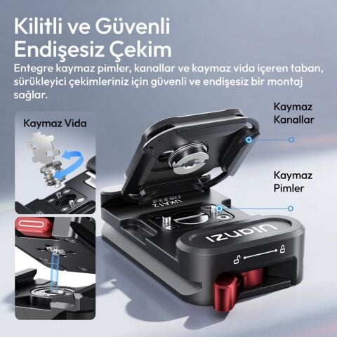 Ulanzi UKA12 UKA Pro Arca Uyumlu Quick Release Kamera Montaj Kiti - C106