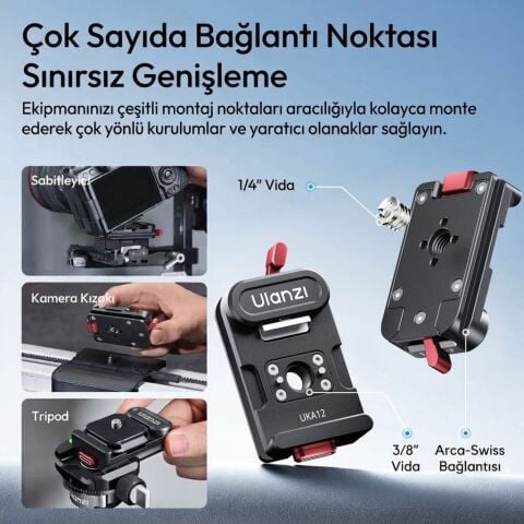 Ulanzi UKA12 UKA Pro Arca Uyumlu Quick Release Kamera Montaj Kiti - C106