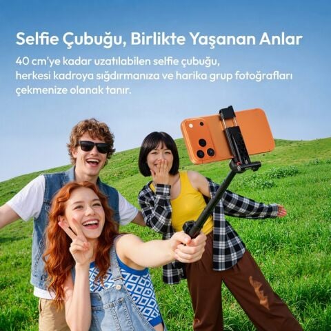 Ulanzi JJ21 Mini 3 in 1 Selfie Monopod Telefon Tutucu Tripod ve Kumandalı Grip - T184