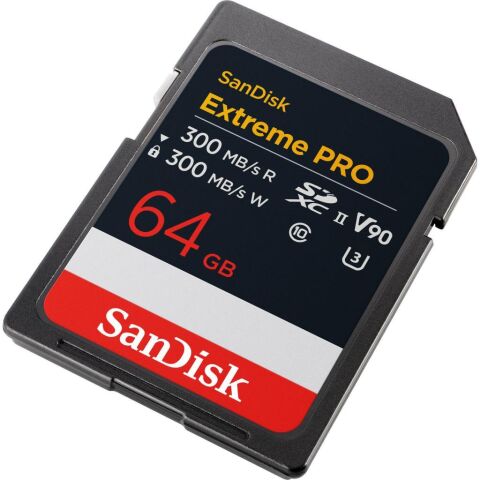 SanDisk Extreme PRO 64GB V90 300MB/s UHS-II SDXC Hafıza Kartı - SDSDXDM-064G-GN4IN