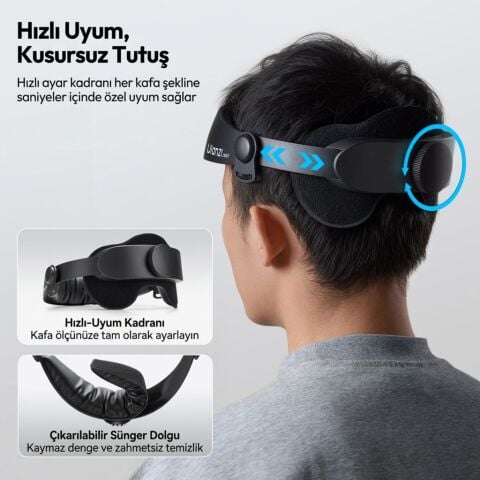 Ulanzi CM029 Ayarlanabilir Aksiyon Kamera ve Telefon Head Mount POV Çekim Sistemi - C098A