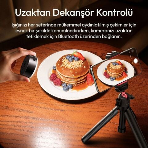 Ulanzi MFL01 2’si 1 Arada Bluetooth Manyetik Telefon Flaş ve Vlog Işığı (3C Sertifikalı Batarya) - L151A