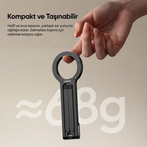 Ulanzi MA57 4 in 1 Manyetik Carabinerli Mini Telefon Tutucu Tripod Stand Siyah - S007