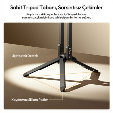 Ulanzi MA57 4 in 1 Manyetik Carabinerli Mini Telefon Tutucu Tripod Stand Siyah - S007