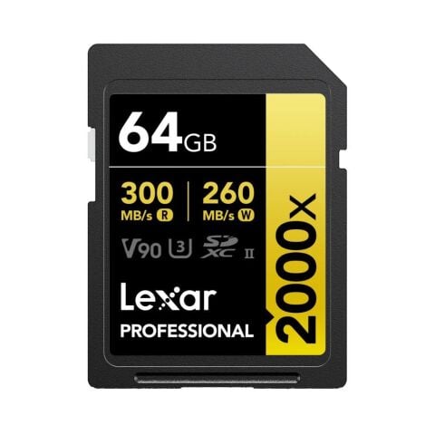 Lexar 64GB Professional 2000x 300MB/s SDXC UHS-II V90 Hafıza Kartı - LSD2000064G-BNNNU